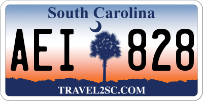 SC license plate AEI828