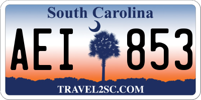 SC license plate AEI853