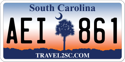 SC license plate AEI861