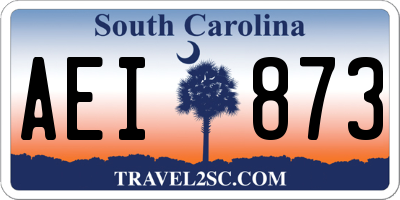 SC license plate AEI873
