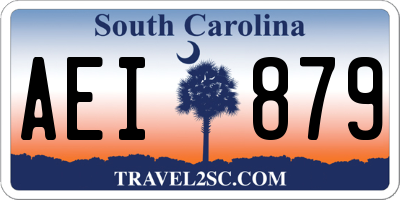 SC license plate AEI879