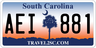 SC license plate AEI881