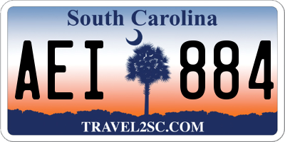 SC license plate AEI884