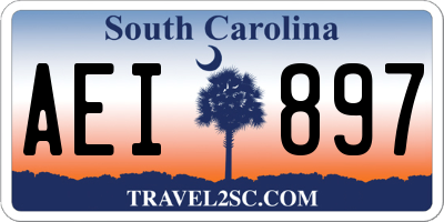 SC license plate AEI897