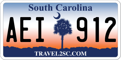 SC license plate AEI912