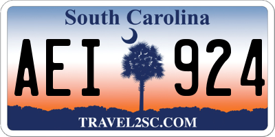 SC license plate AEI924