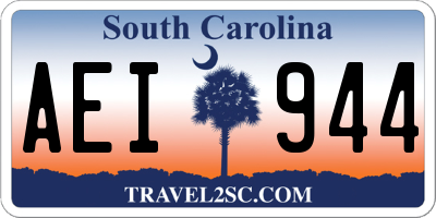SC license plate AEI944
