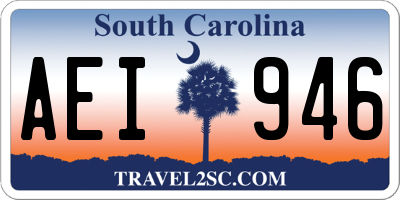 SC license plate AEI946