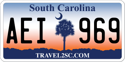 SC license plate AEI969