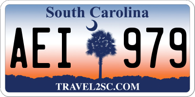 SC license plate AEI979