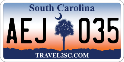 SC license plate AEJ035