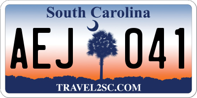 SC license plate AEJ041