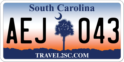 SC license plate AEJ043