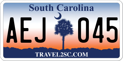 SC license plate AEJ045