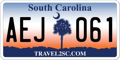 SC license plate AEJ061