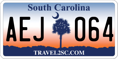 SC license plate AEJ064