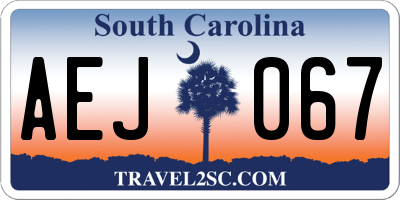 SC license plate AEJ067