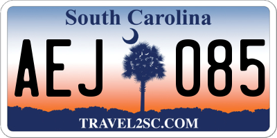 SC license plate AEJ085