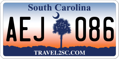 SC license plate AEJ086