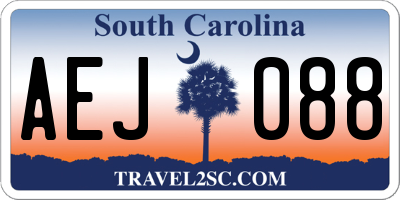 SC license plate AEJ088