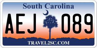 SC license plate AEJ089