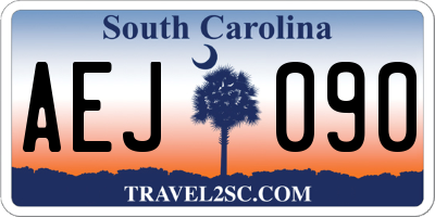 SC license plate AEJ090