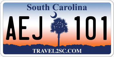 SC license plate AEJ101