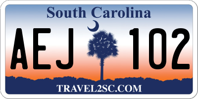 SC license plate AEJ102