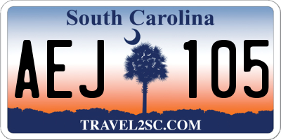 SC license plate AEJ105