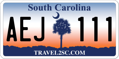 SC license plate AEJ111