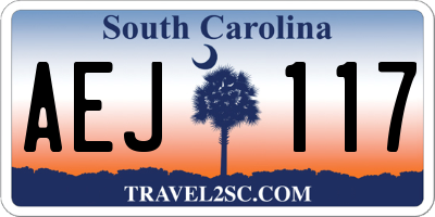 SC license plate AEJ117