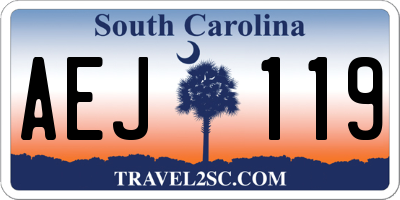 SC license plate AEJ119