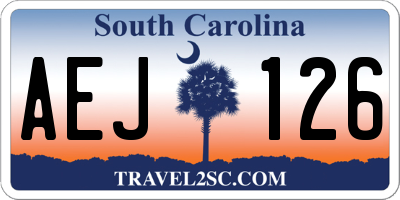 SC license plate AEJ126
