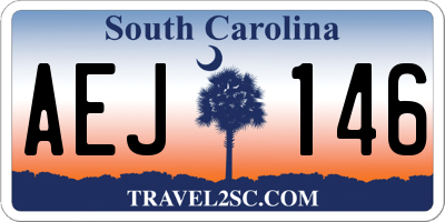 SC license plate AEJ146