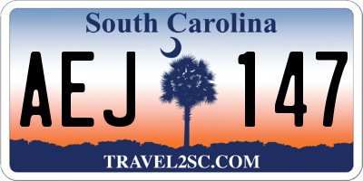 SC license plate AEJ147