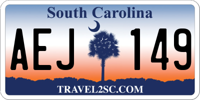 SC license plate AEJ149