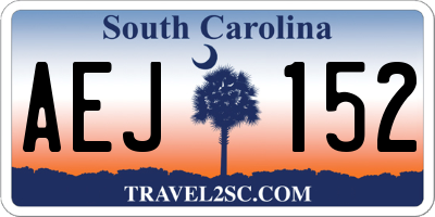 SC license plate AEJ152