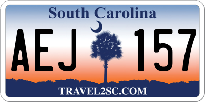 SC license plate AEJ157