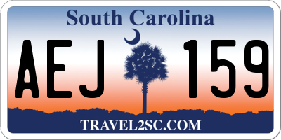 SC license plate AEJ159