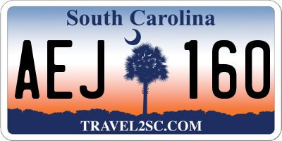 SC license plate AEJ160
