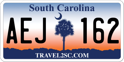 SC license plate AEJ162