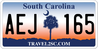 SC license plate AEJ165