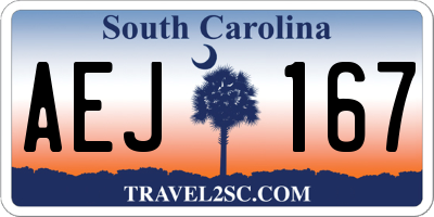 SC license plate AEJ167