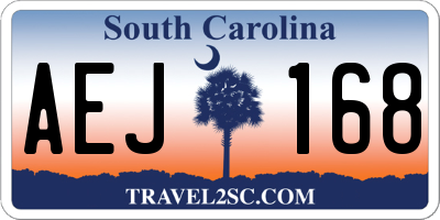 SC license plate AEJ168