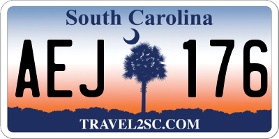 SC license plate AEJ176