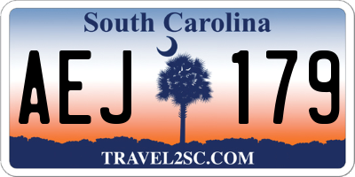SC license plate AEJ179
