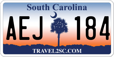 SC license plate AEJ184