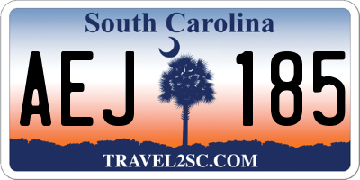 SC license plate AEJ185