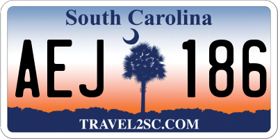 SC license plate AEJ186