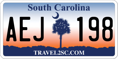 SC license plate AEJ198
